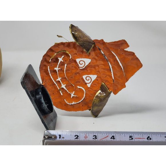 Halloween Scarecrow Jack-O-Lantern Tea‎ Candle Holder Multicolor - Picture 8 of 9